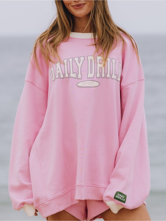 Daily Drills Sweaters - Daily Drills | NWT! Oversized Sport Crewneck In Taffy XS/S